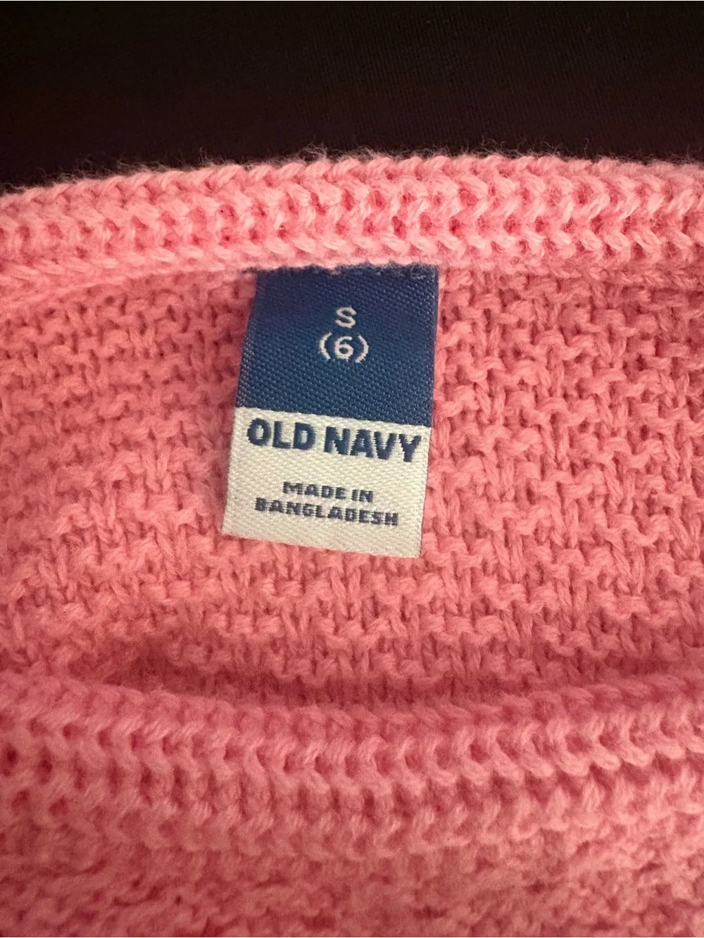 Old Navy Pink Daisy Embroidered Crewneck Sweater